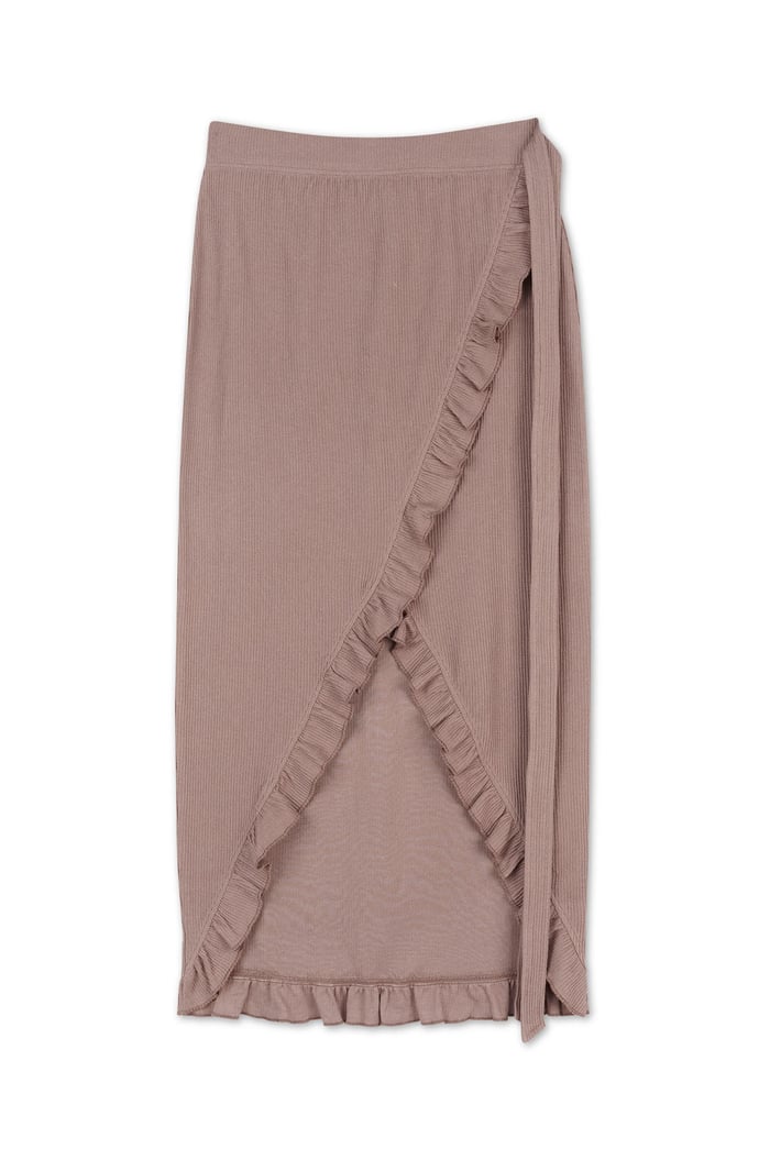 Tie Waist Wrap Maxi Skirt