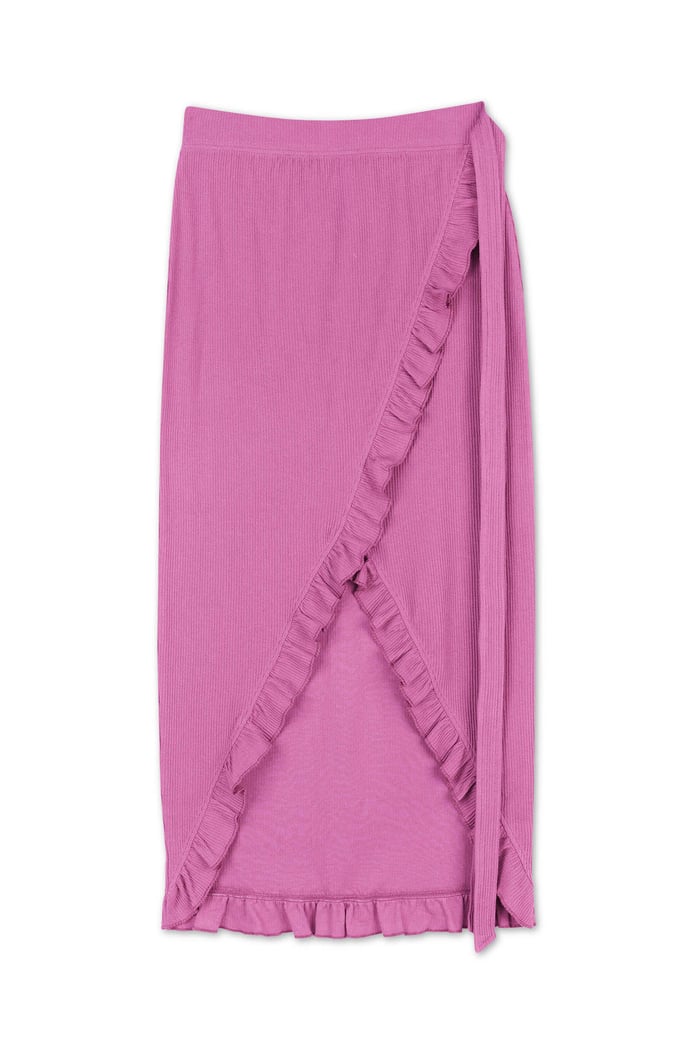 Tie Waist Wrap Maxi Skirt