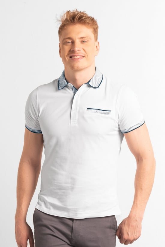 Men's Bird Eye Collar Polo Shirt