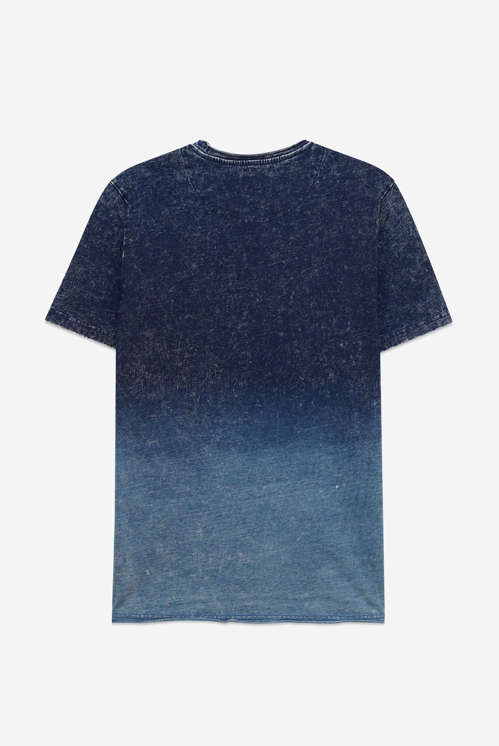 Indigo Washed Mens T- Shirt With Graphic