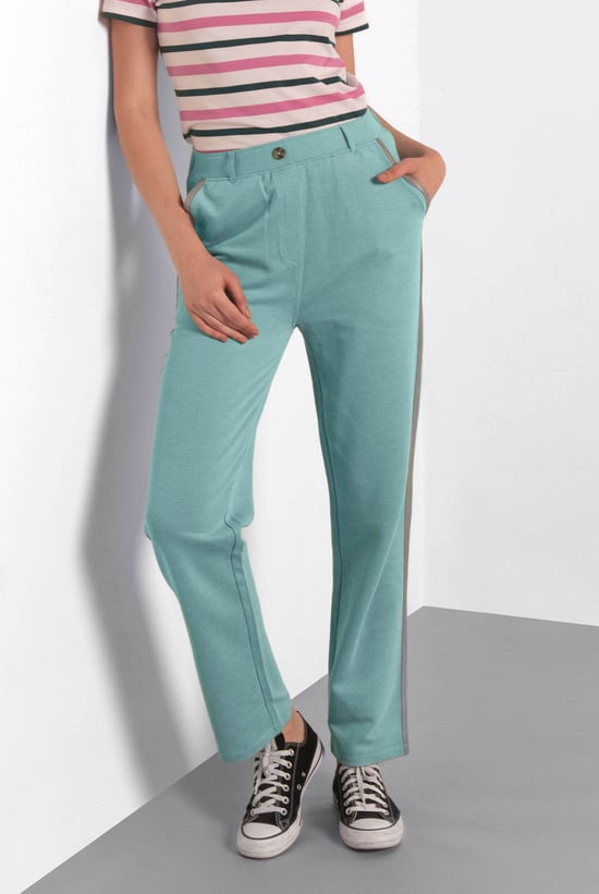 Design Terry Trousers With Reflective Tape Detailing