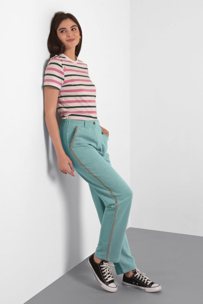 Design Terry Trousers With Reflective Tape Detailing