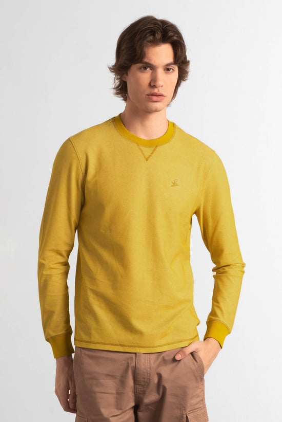 Honeycomb Design Jersey Long Sleeve T-Shirt