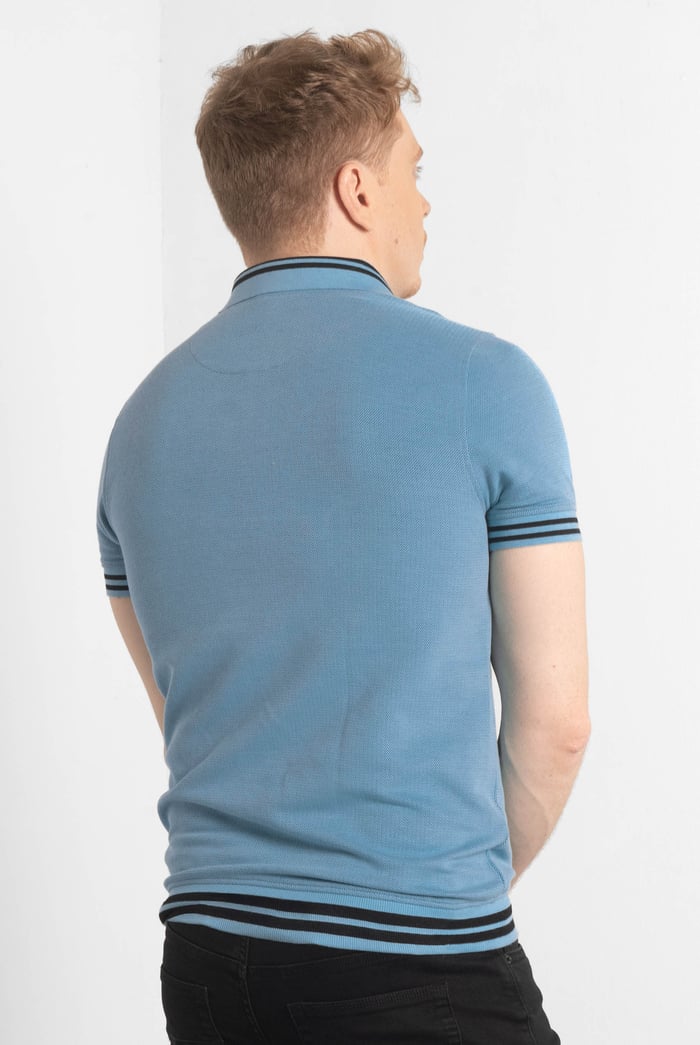 Design Pique Polo With Rib Detailing