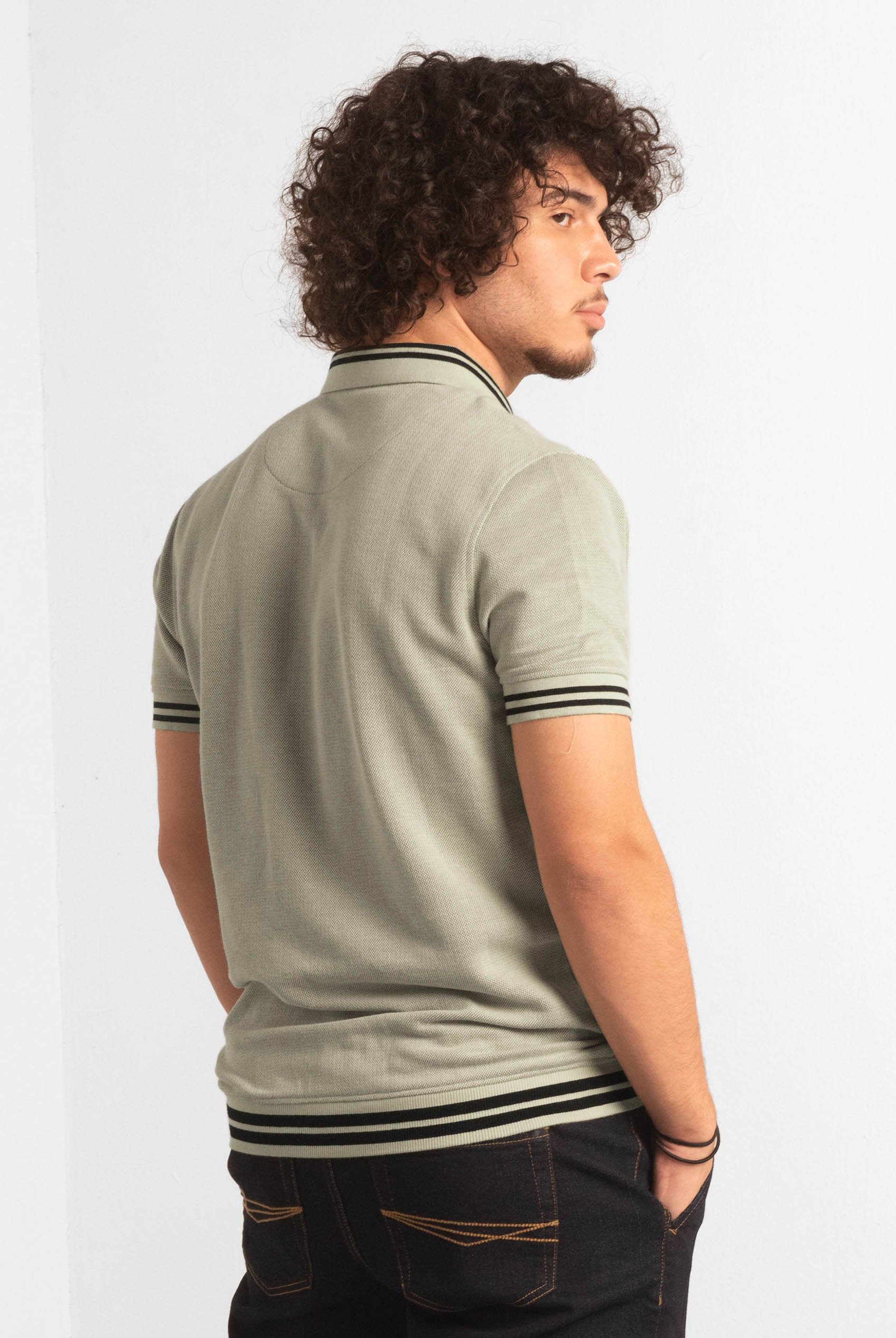 Design Pique Polo With Rib Detailing
