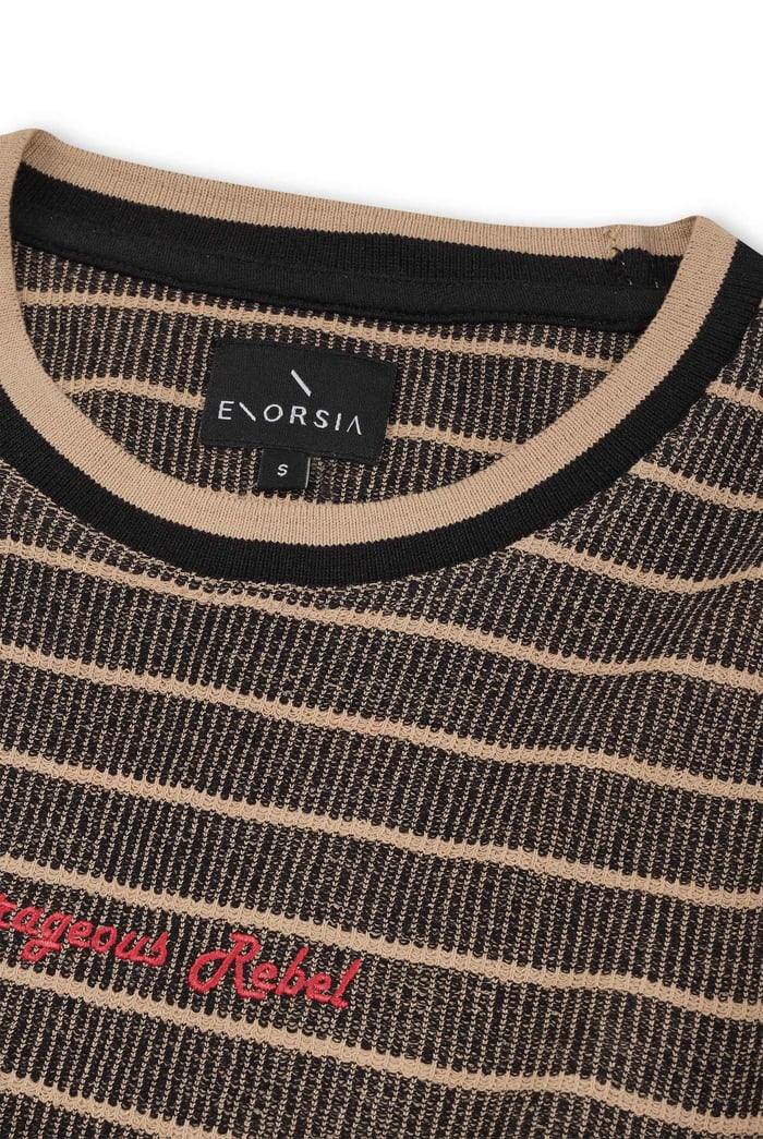 Stripe Design Rib Tank Top