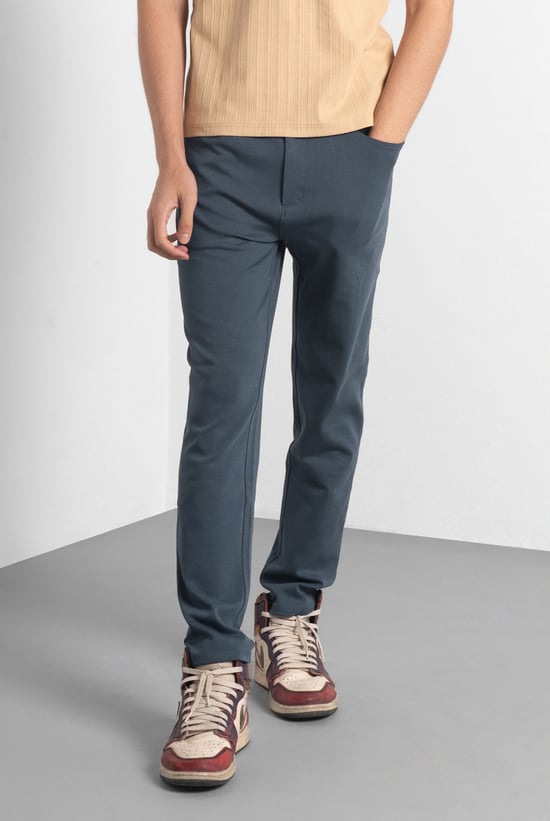 Slim Fit Smart Jersey Trouser