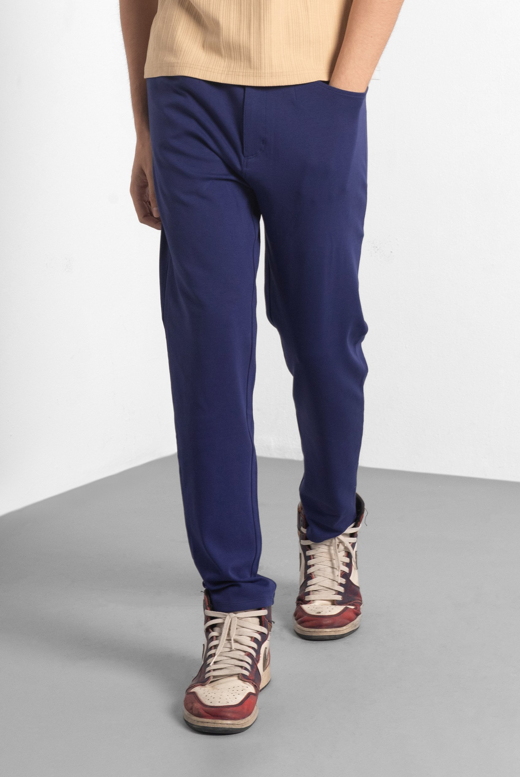 Slim Fit Smart Jersey Trouser
