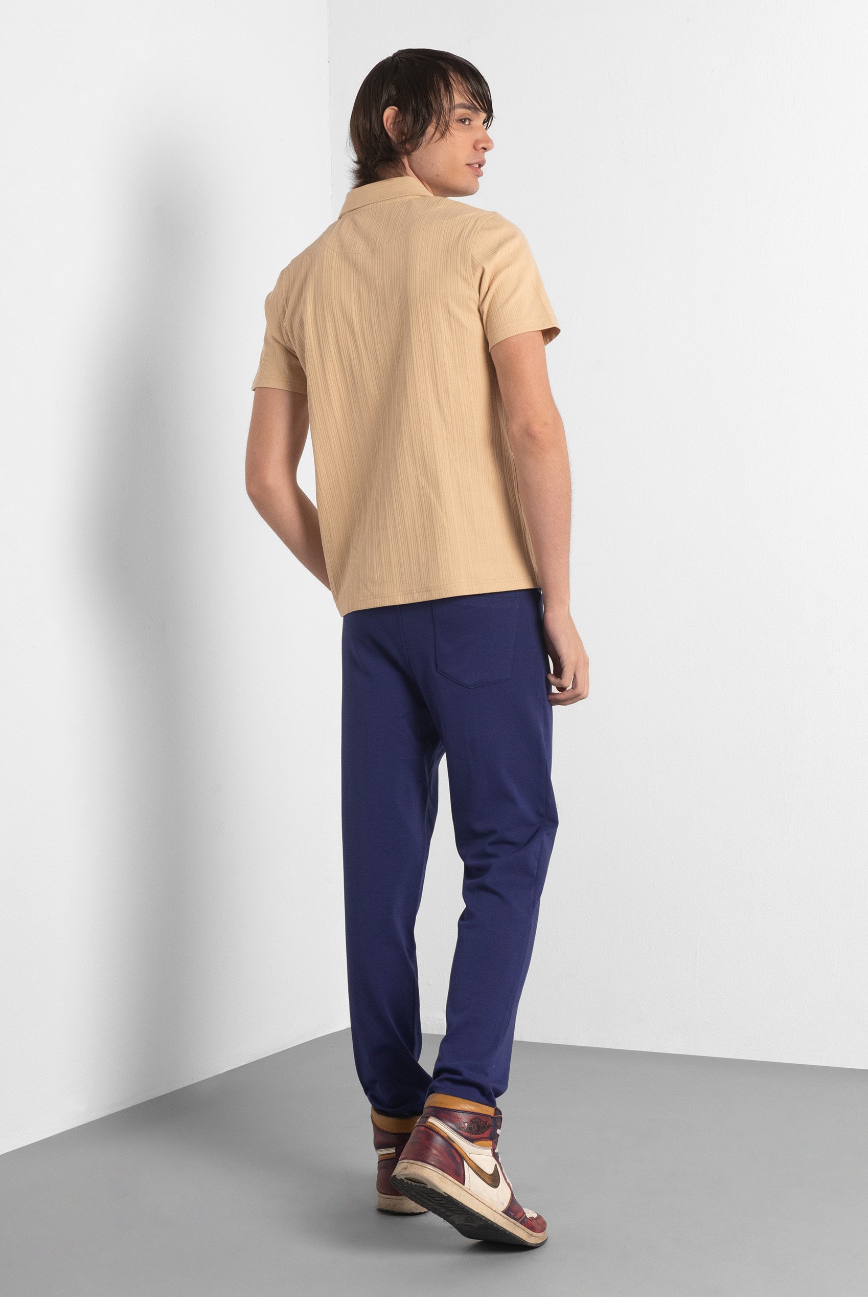 Slim Fit Smart Jersey Trouser
