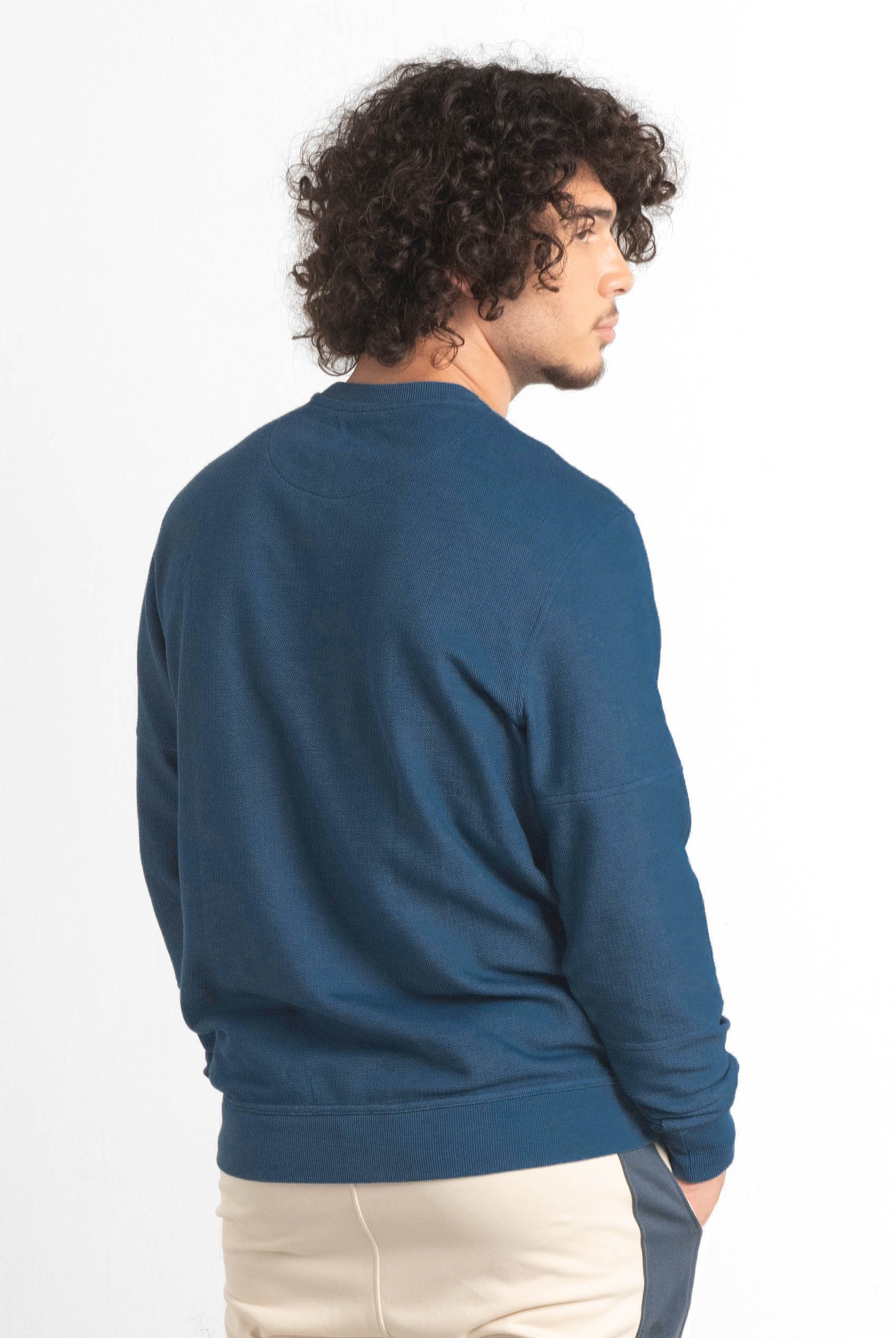 Heavy Pique Terry Crew Neck Sweatshirt