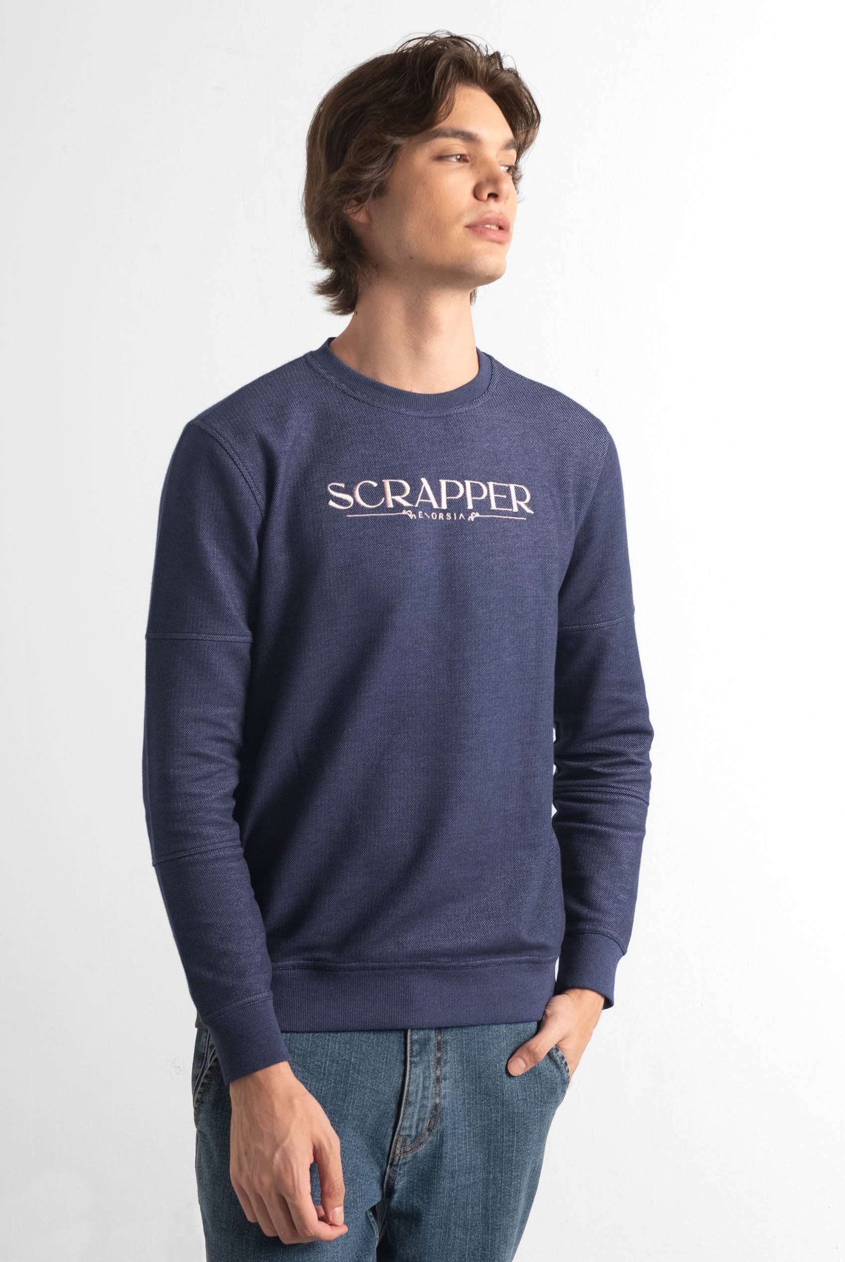 Heavy Pique Terry Crew Neck Sweatshirt