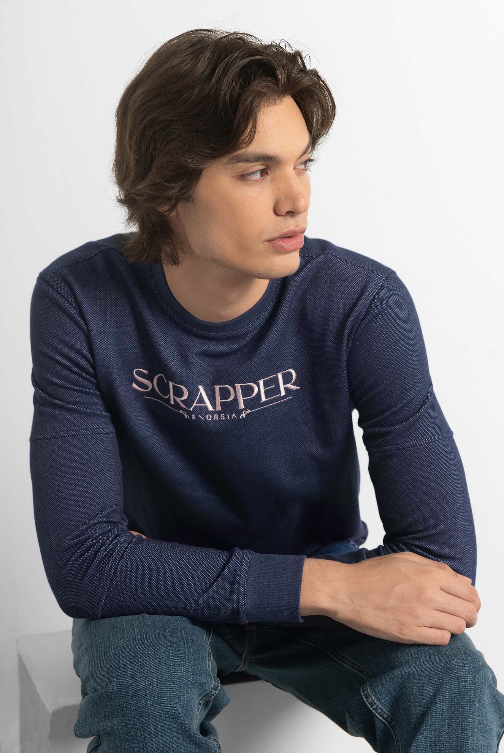 Heavy Pique Terry Crew Neck Sweatshirt