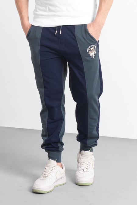Mens Multicoloured Terry Colourblock Jogger