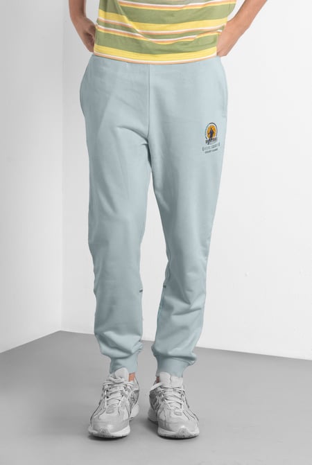 Mens Grey Terry Jogger With Ribbed Cuff