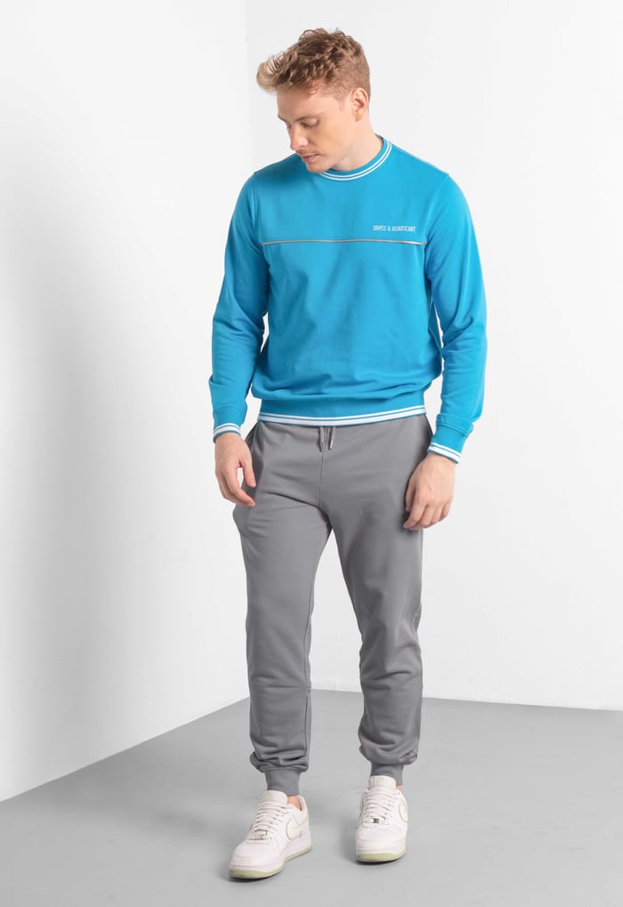 Mens Terry Jogger With Ribbed Cuff