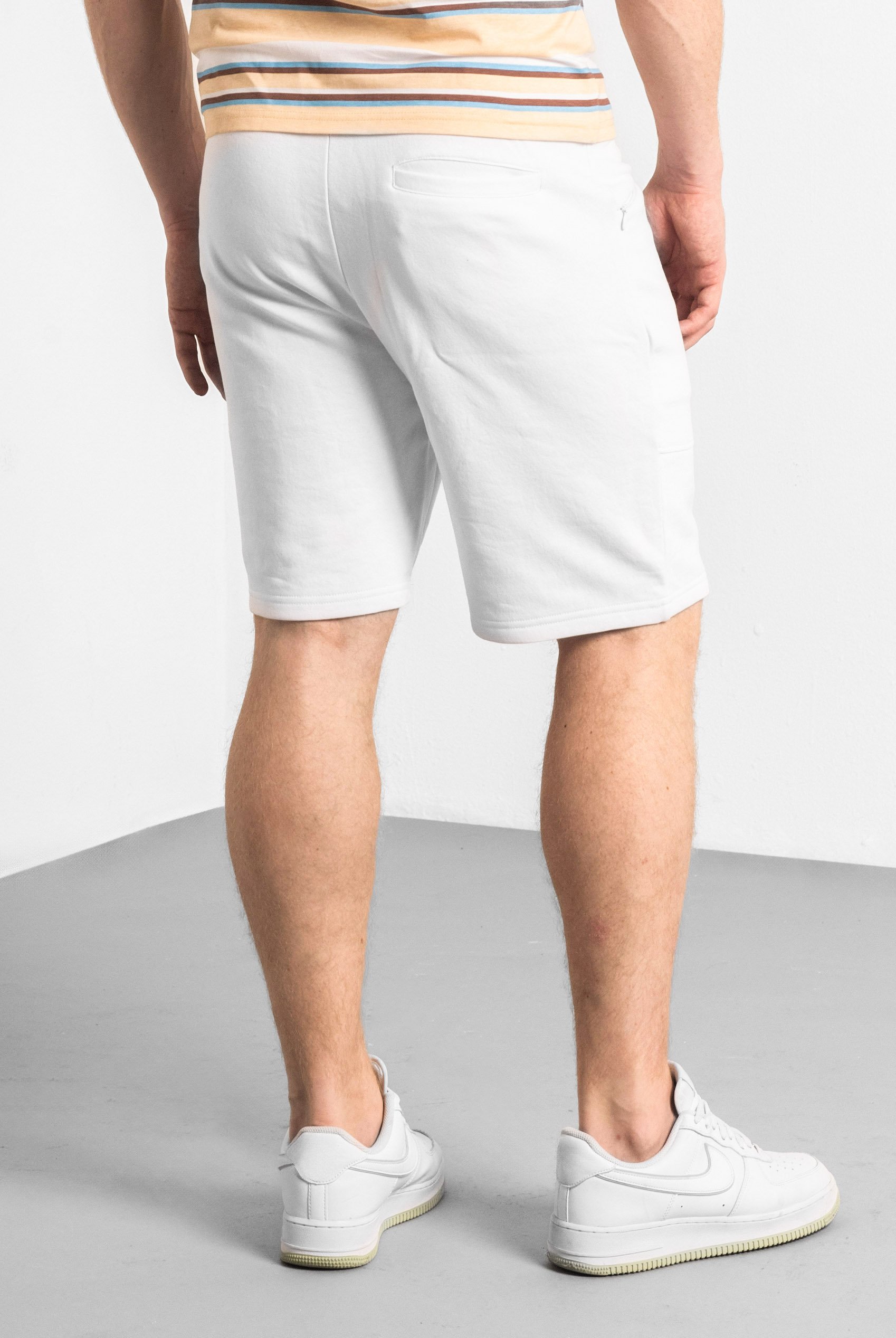 Mens Brush Back Fleece Printed Shorts
