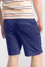 Mens Brush Back Fleece Printed Shorts