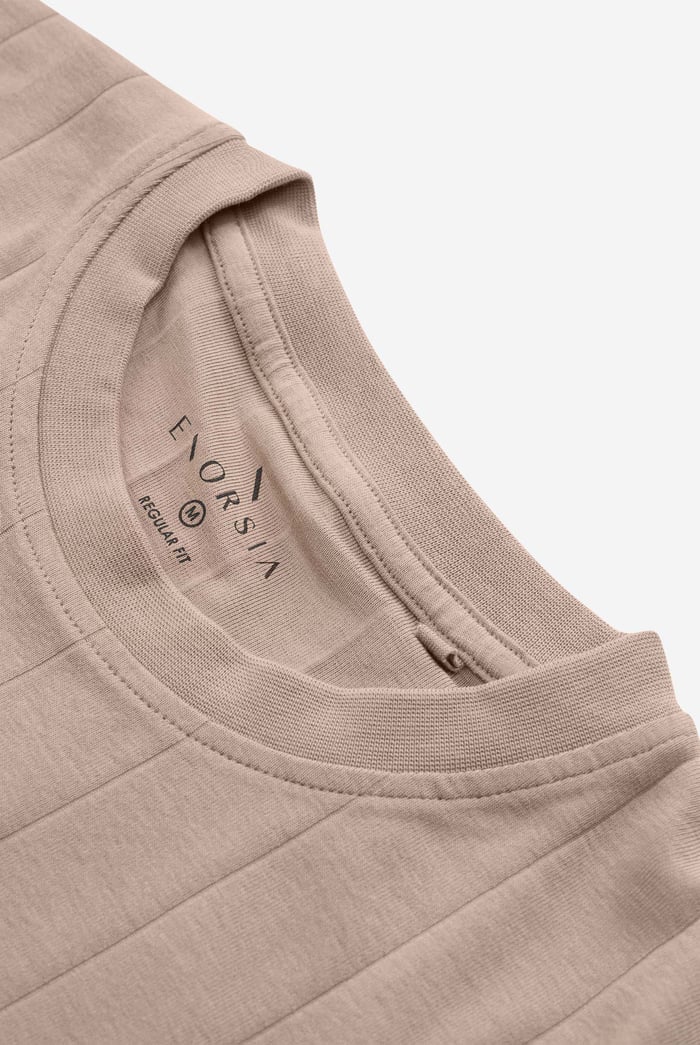 Soft Cotton Design Rib T-shirt