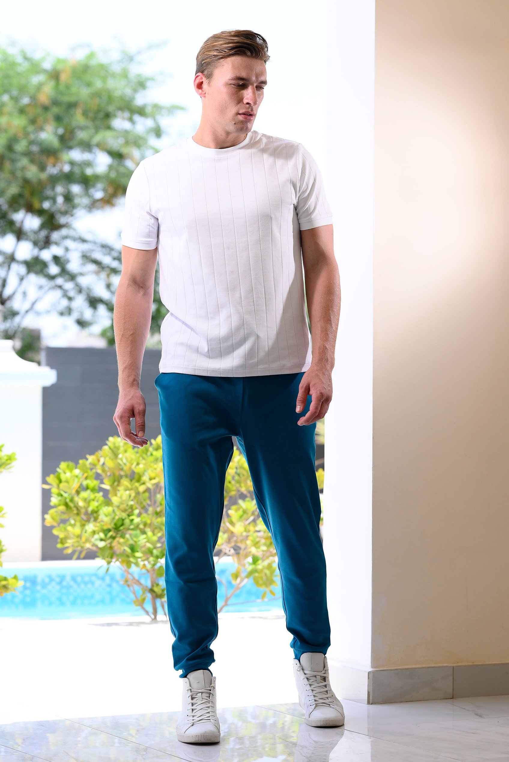 Soft Cotton Design Rib T-shirt