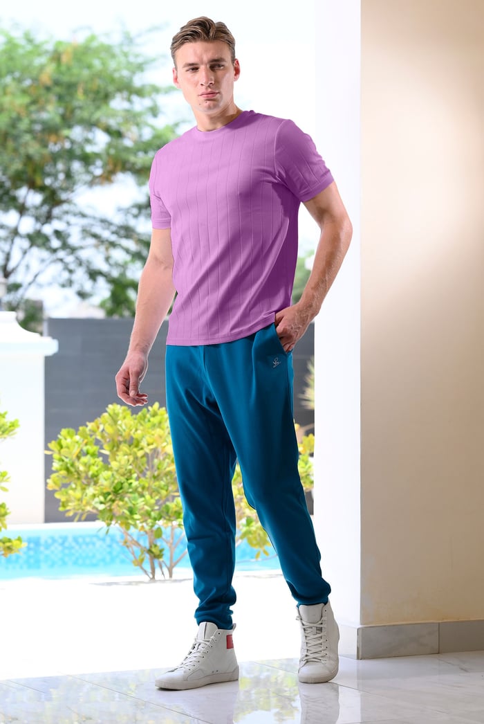 Soft Cotton Design Rib T-shirt