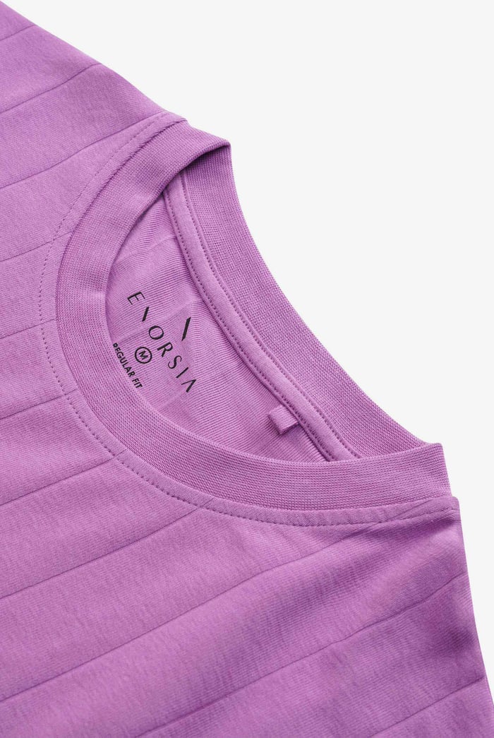 Soft Cotton Design Rib T-shirt