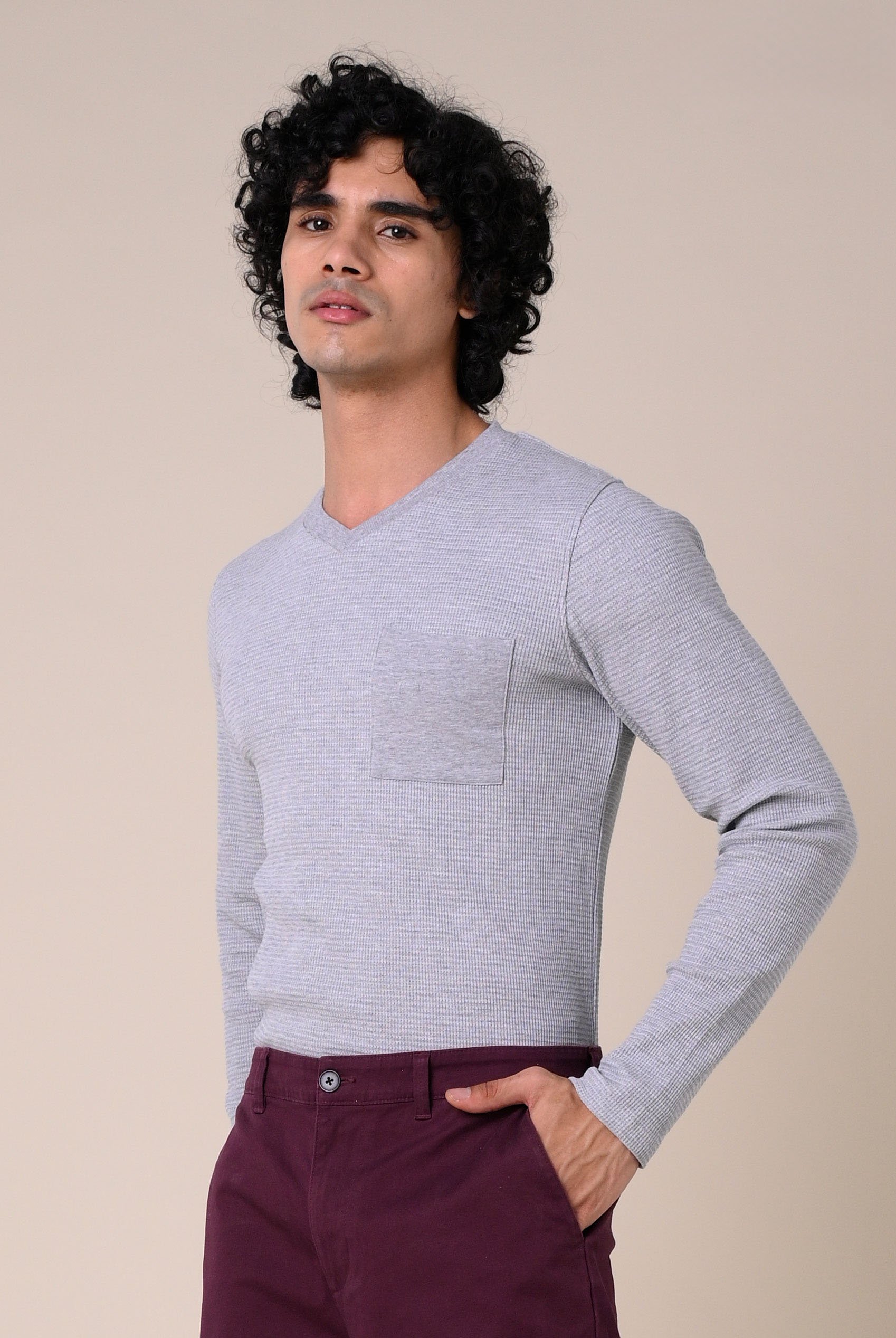 Long Sleeve Waffle T-Shirt