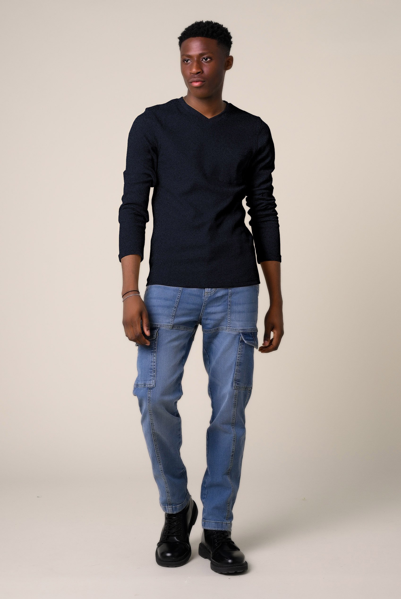Long Sleeve Waffle T-Shirt