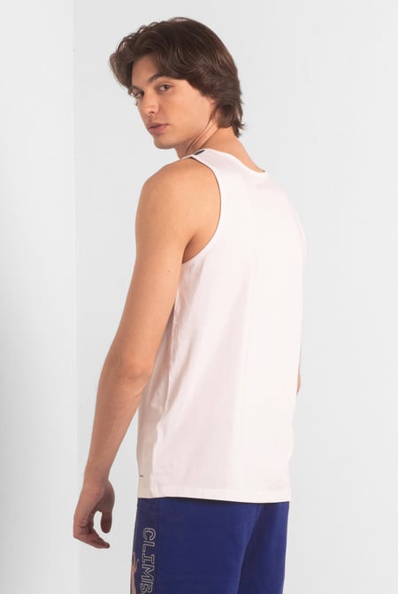 Blue Colour Block Tank Top