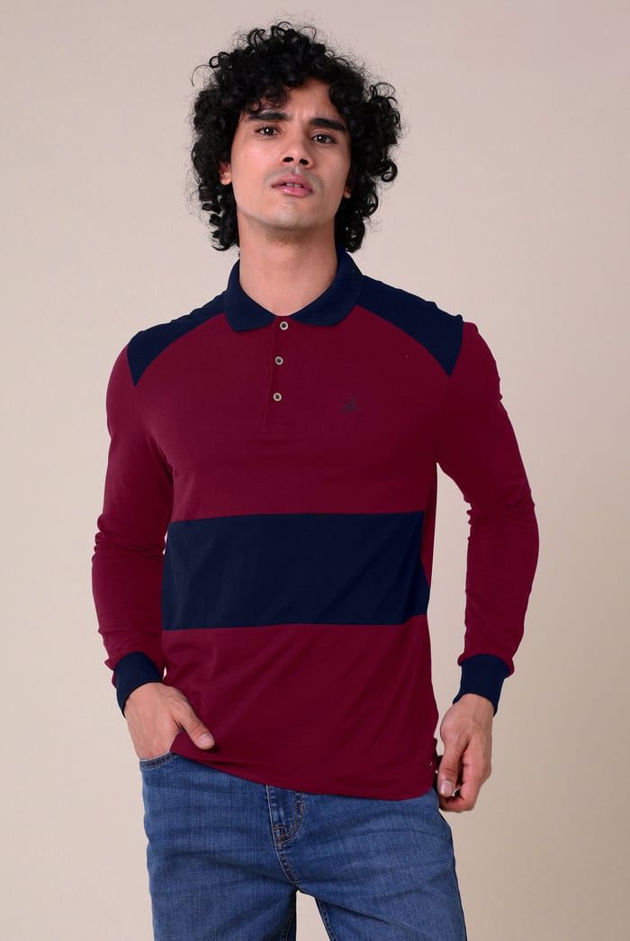 Mens Cut & Sew Pique Polo
