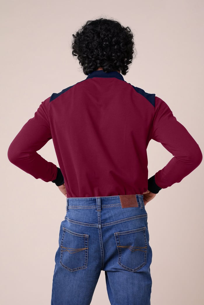 Mens Cut & Sew Pique Polo