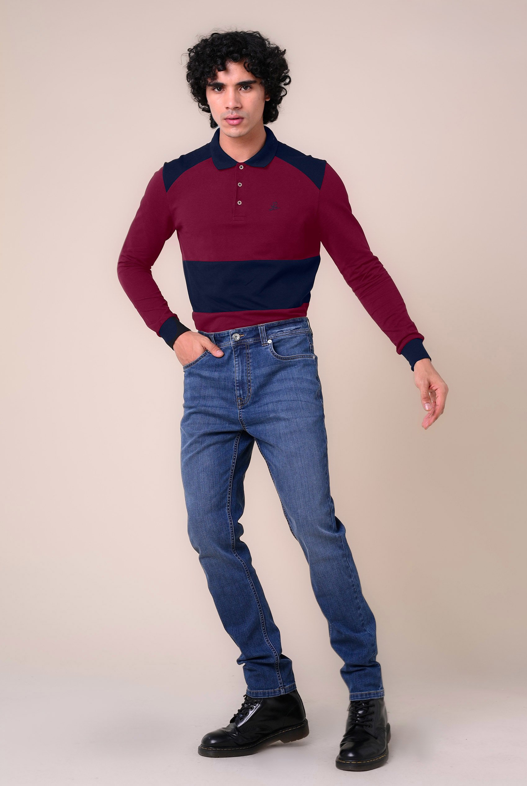 Mens Cut & Sew Pique Polo