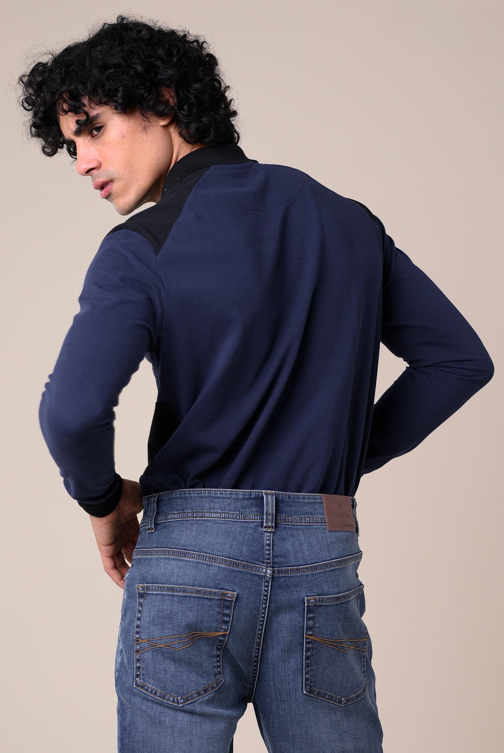 Mens Cut & Sew Pique Polo