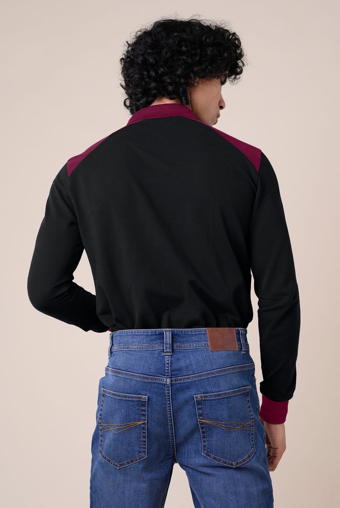Mens Cut & Sew Pique Polo