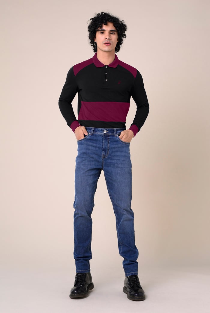 Mens Cut & Sew Pique Polo