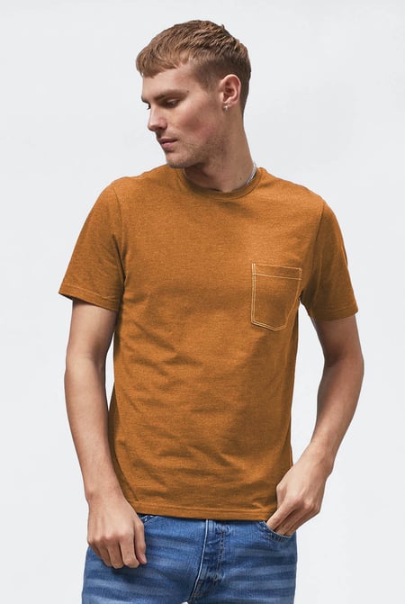 Navy Front Pocket Short Sleeve T-Shirt