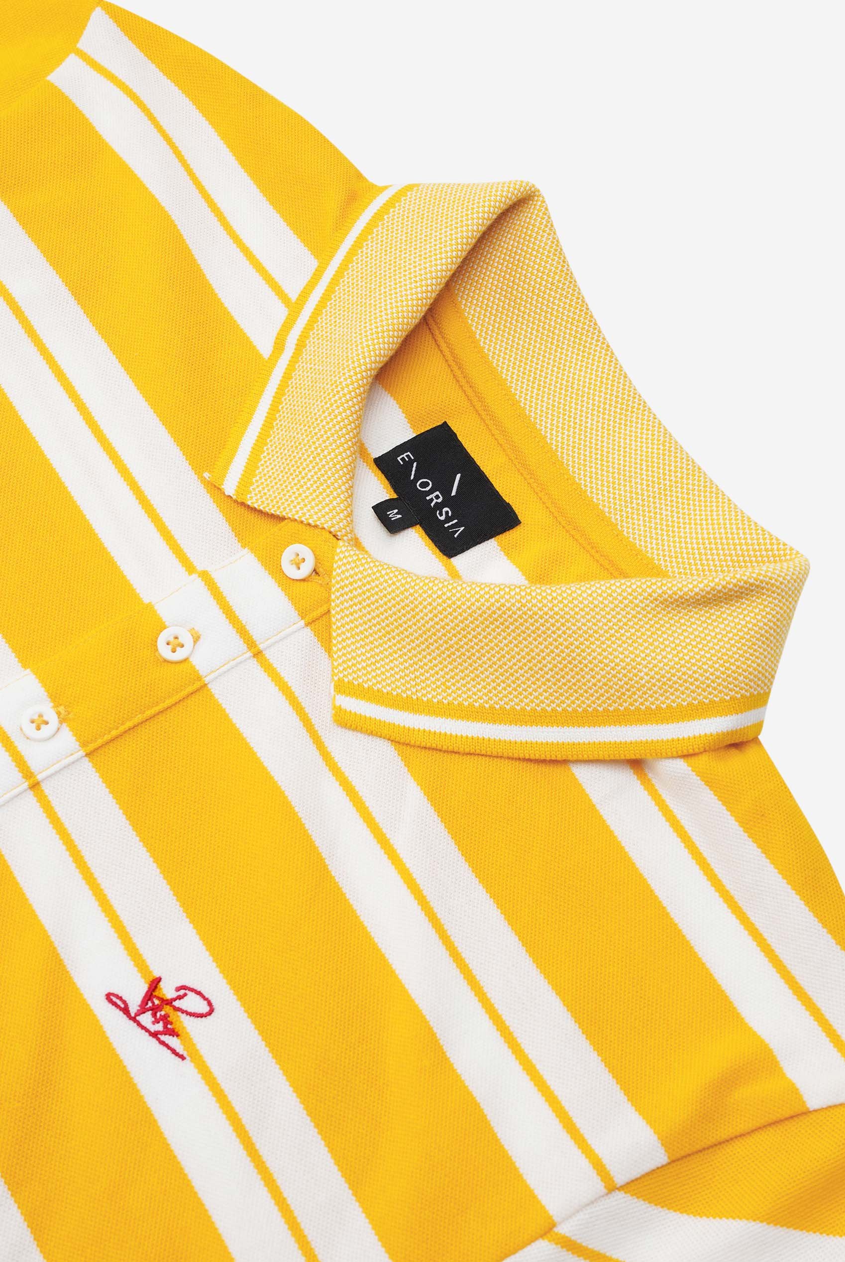 Mens Classical Stripe Pique Polo Shirt