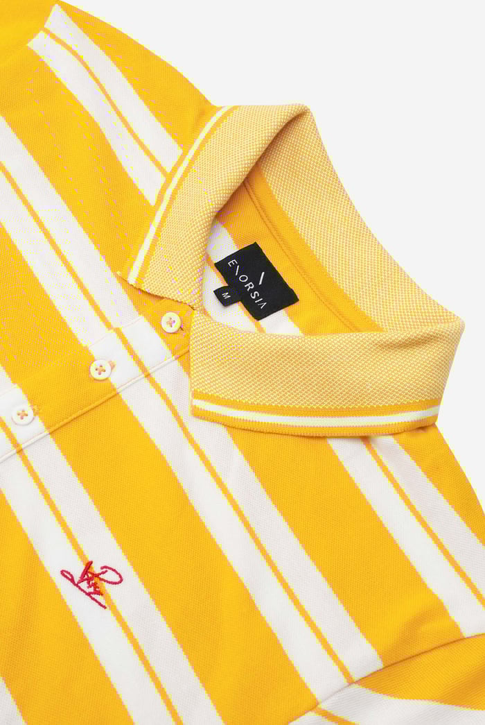 Mens Classical Stripe Pique Polo Shirt