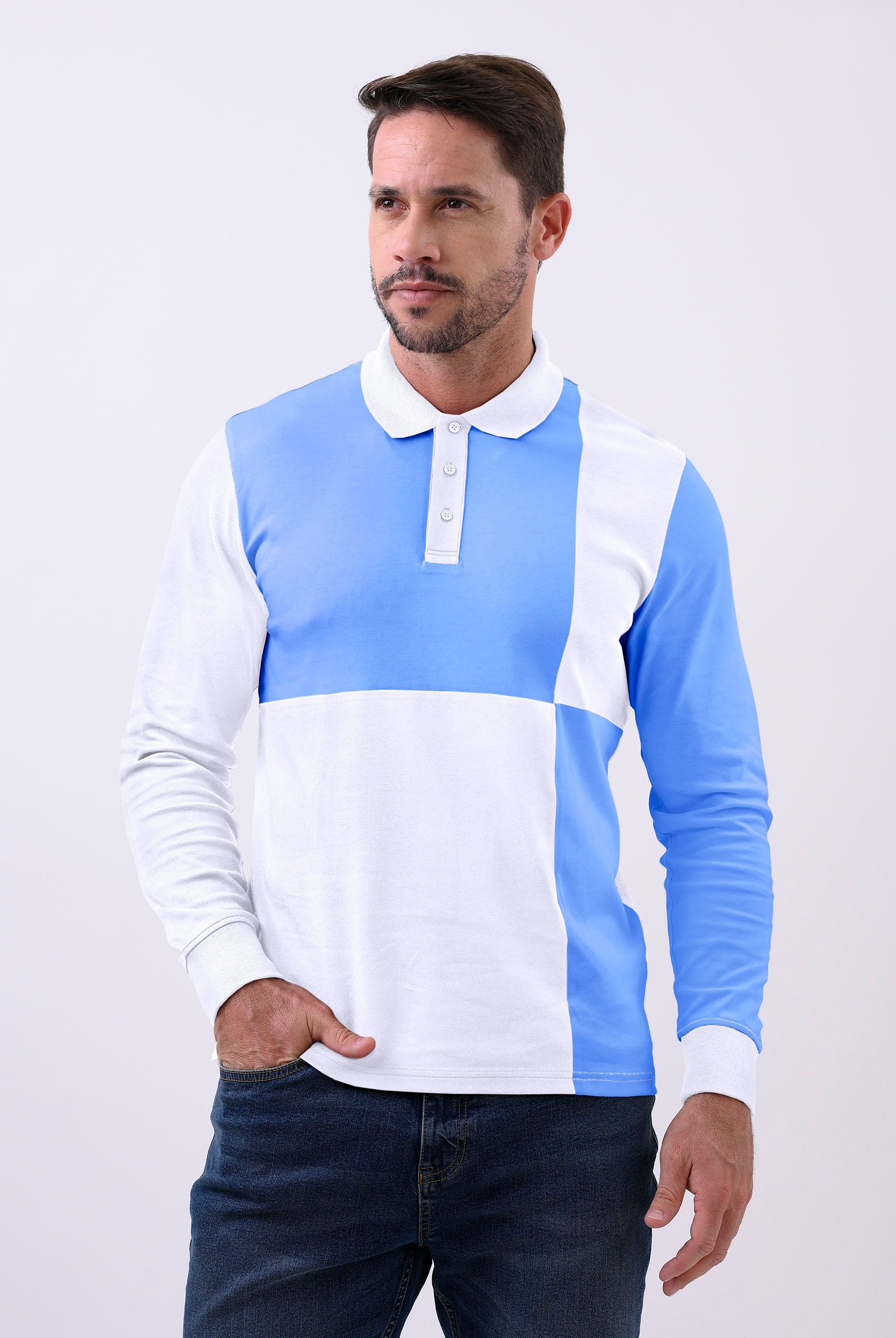 Colour Block Polo Shirt