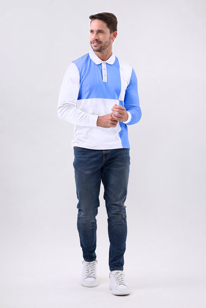 Colour Block Polo Shirt