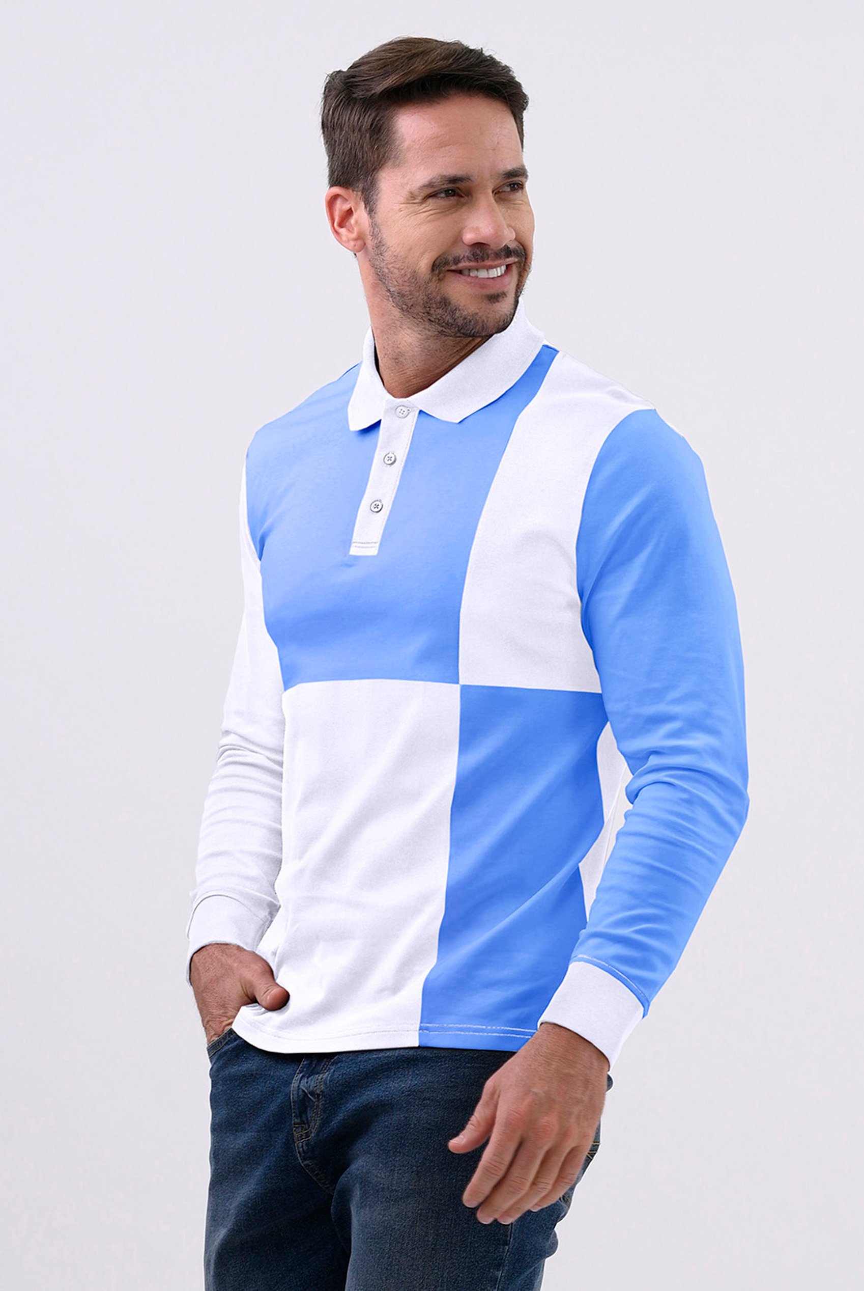 Colour Block Polo Shirt