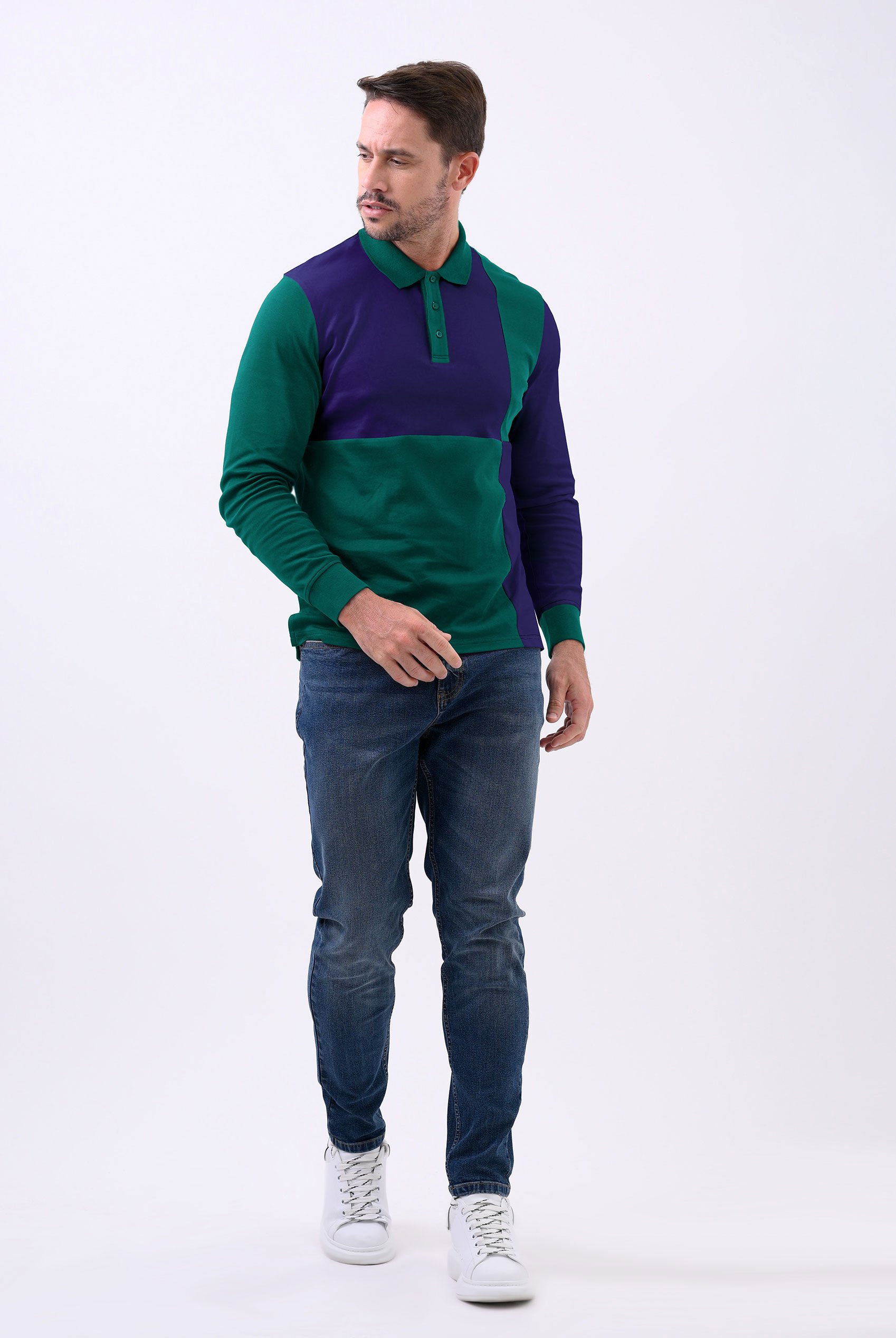 Colour Block Polo Shirt