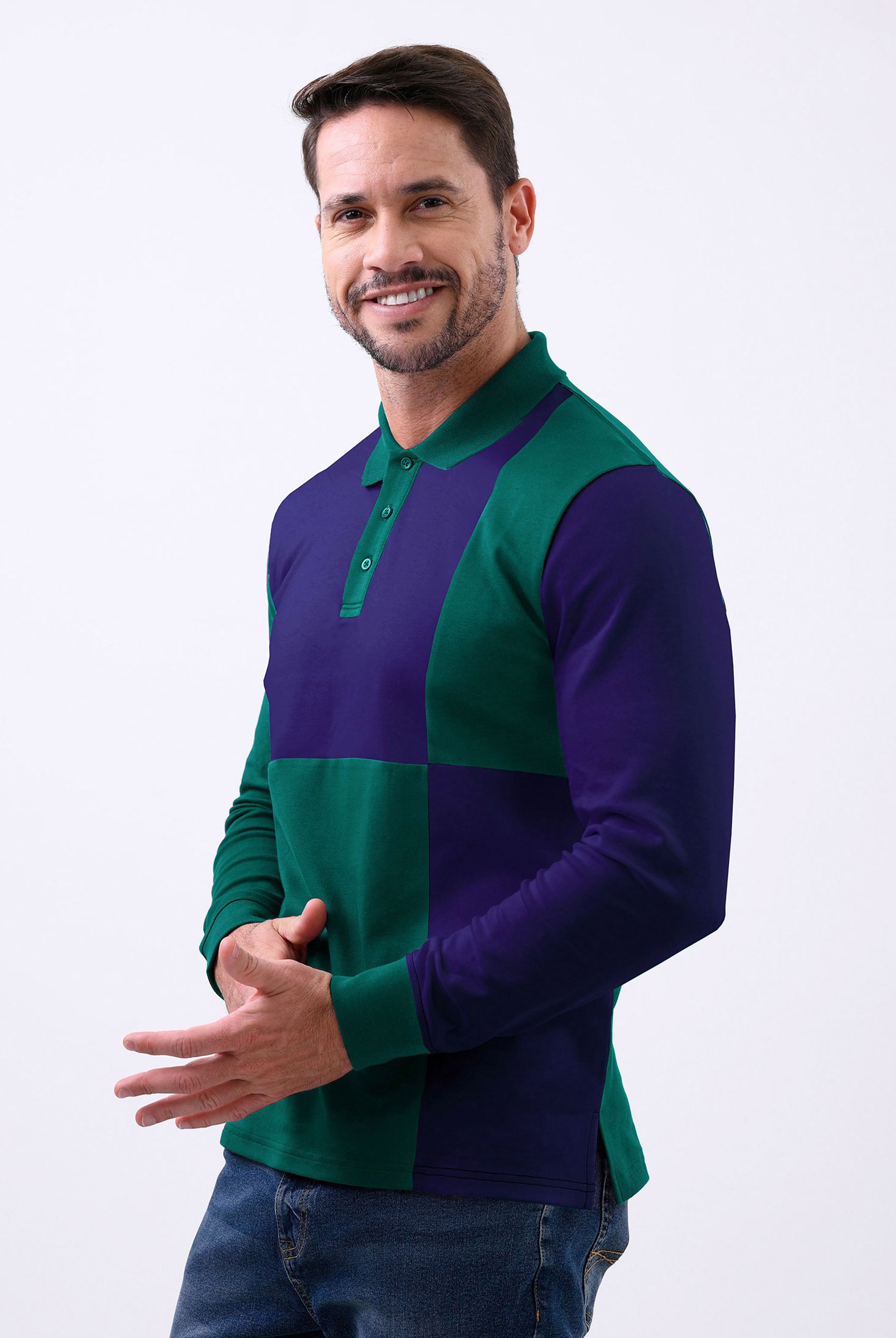 Colour Block Polo Shirt