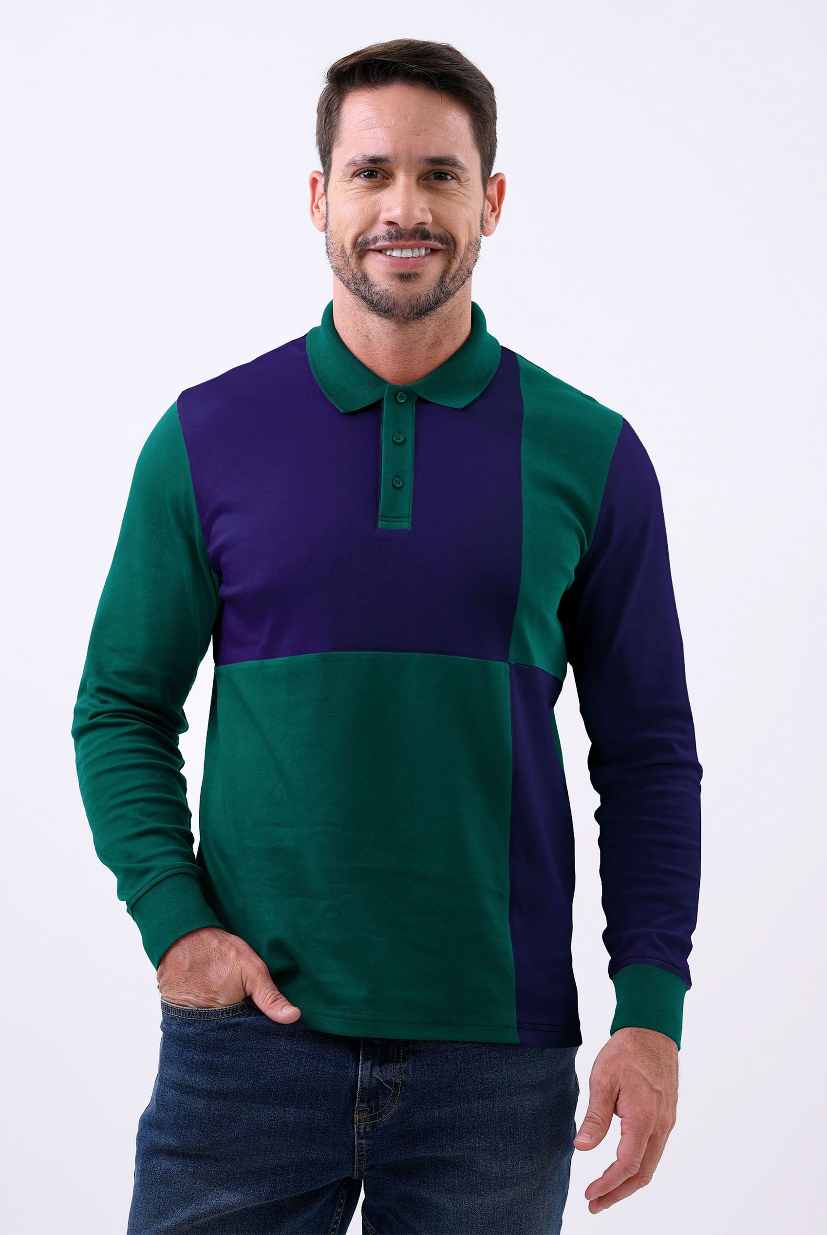 Colour Block Polo Shirt