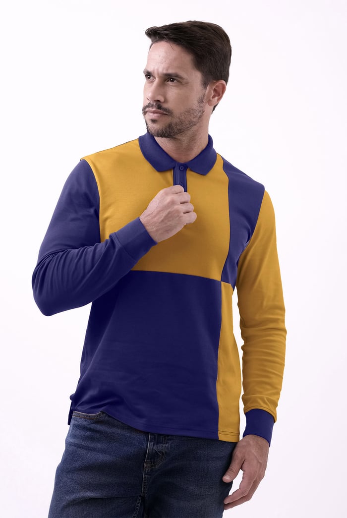 Colour Block Polo Shirt