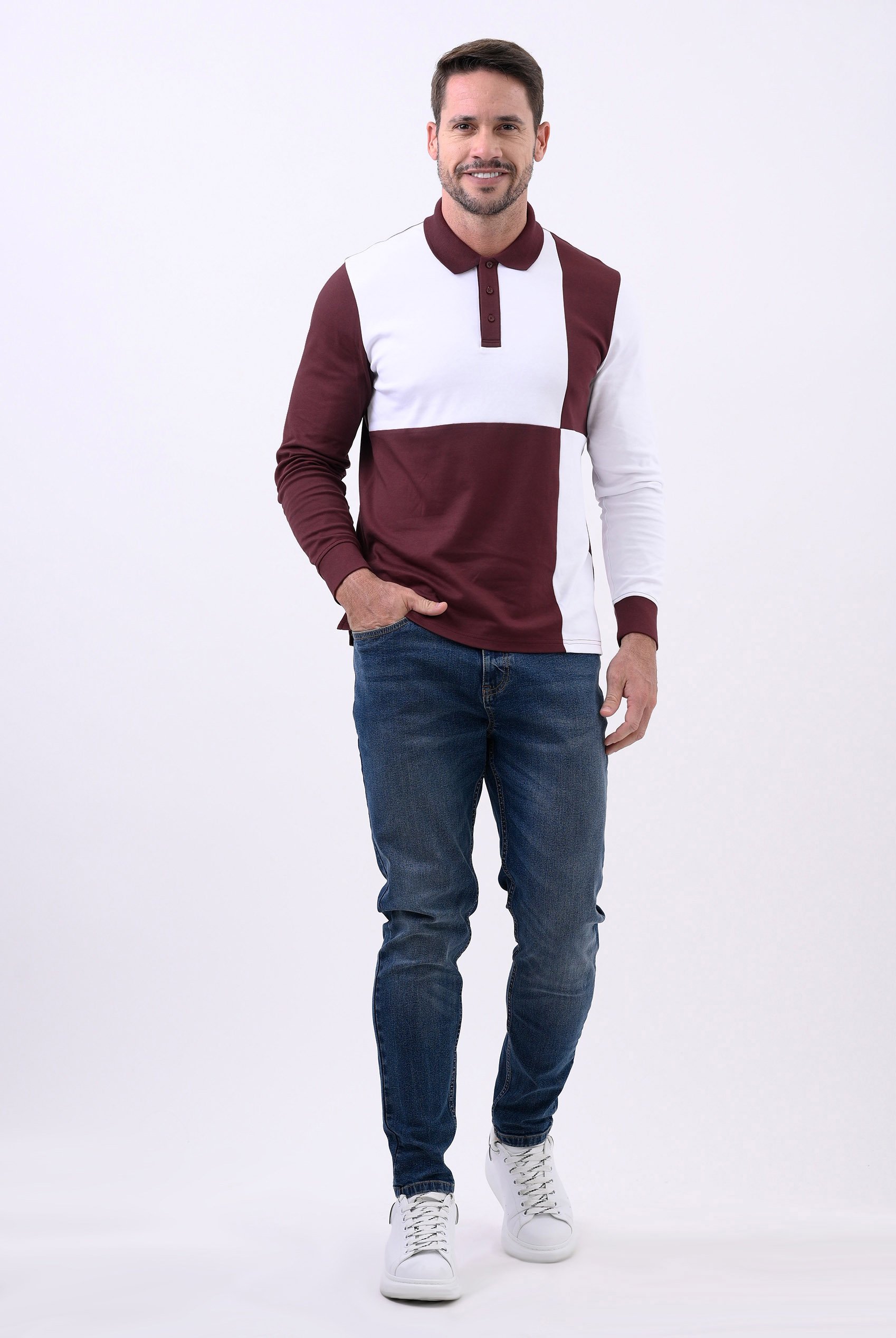 Colour Block Polo Shirt