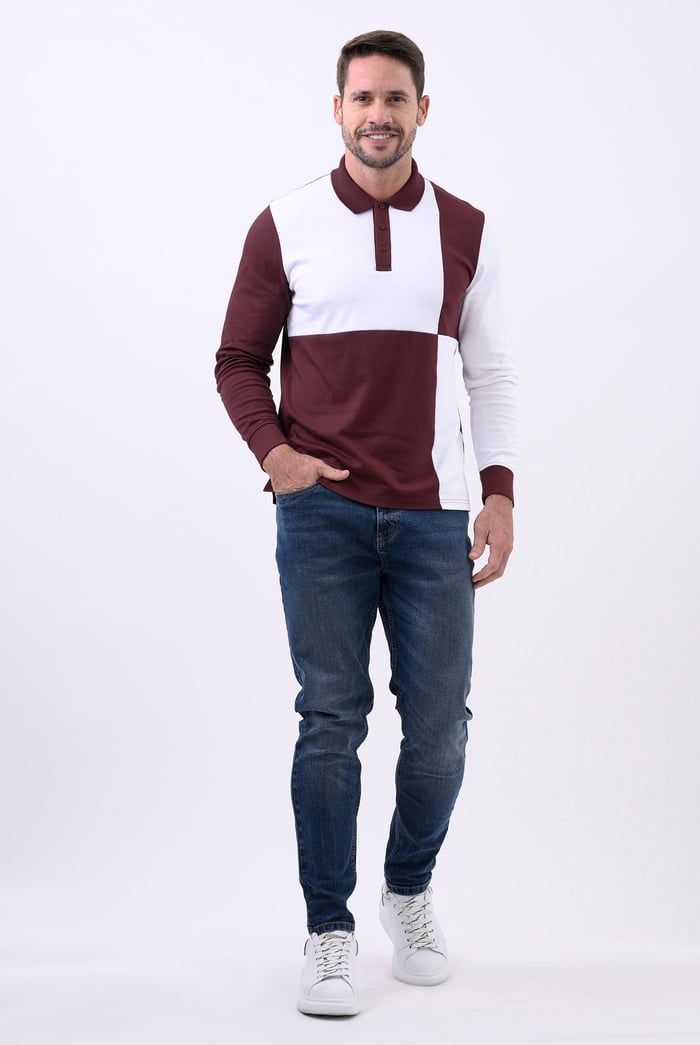 Colour Block Polo Shirt