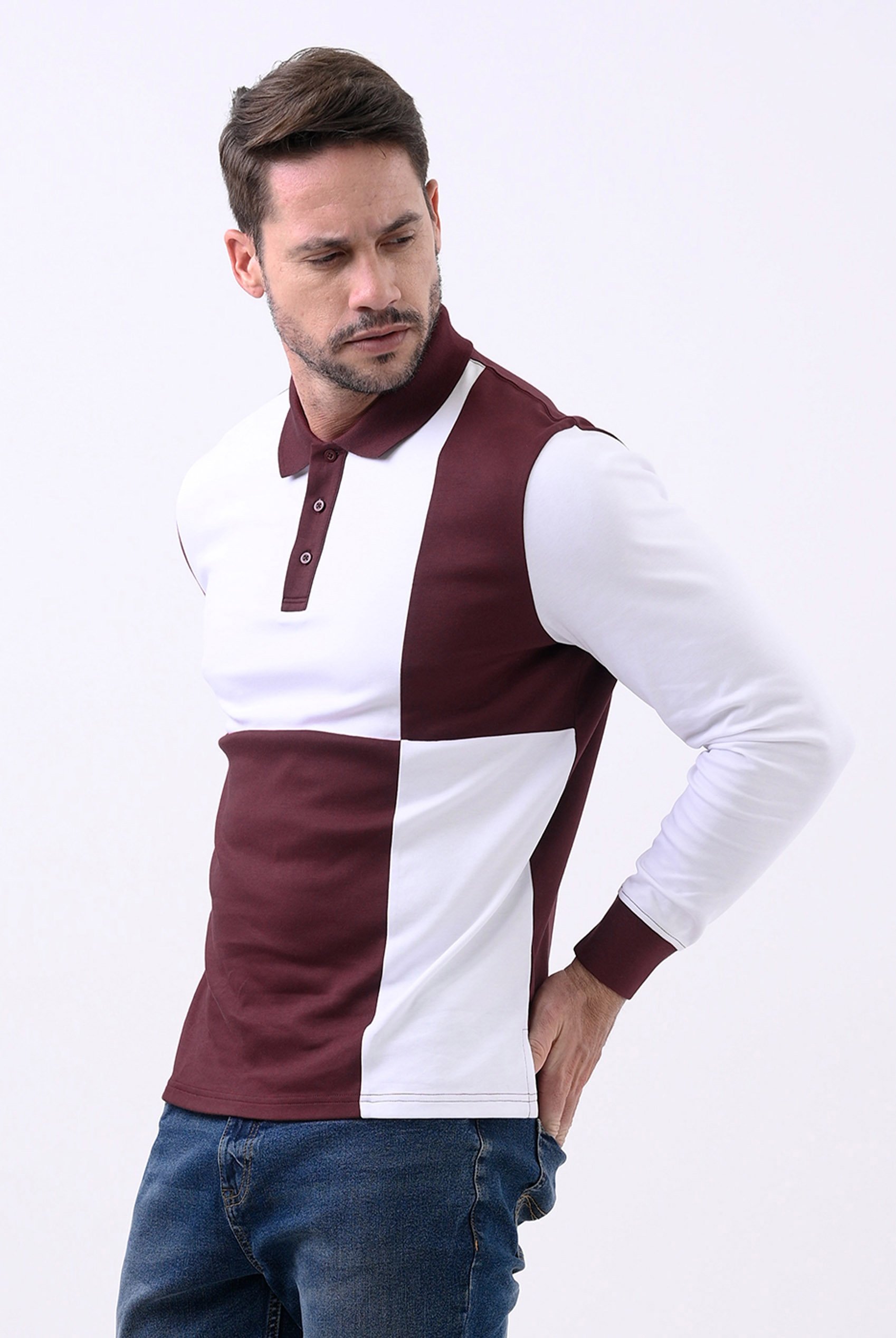 Colour Block Polo Shirt