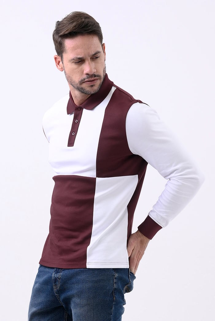 Colour Block Polo Shirt