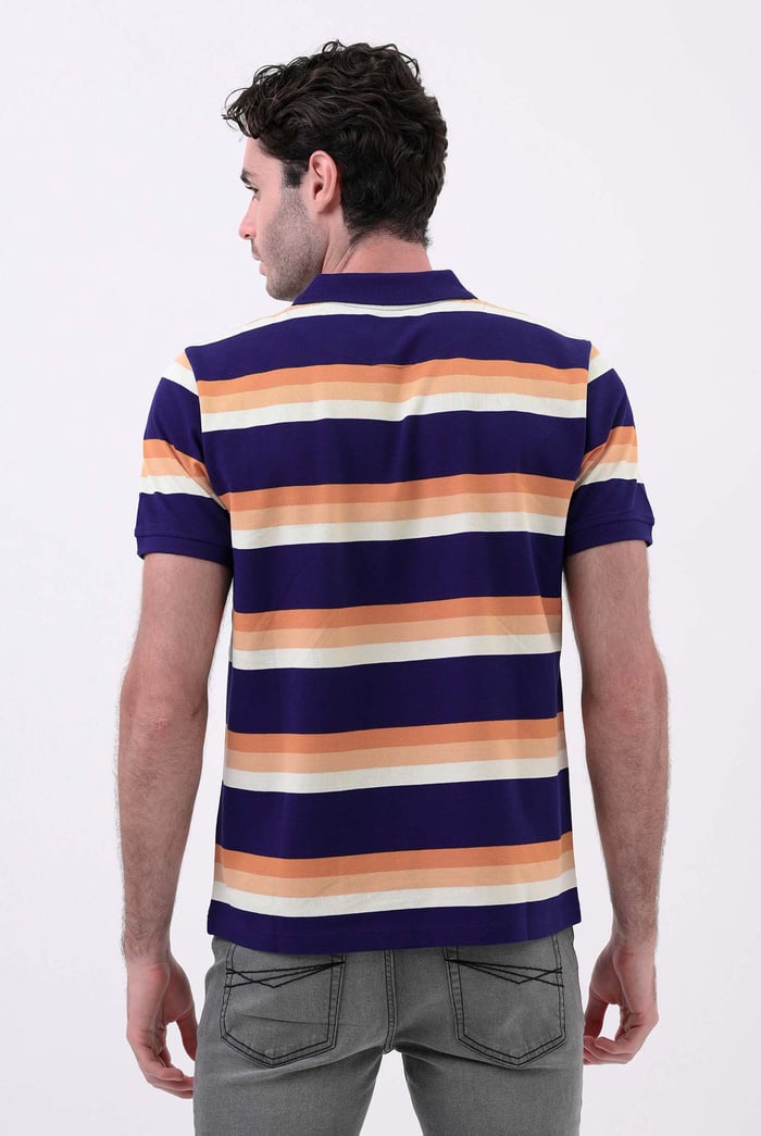 Stripe Pique Polo Shirt