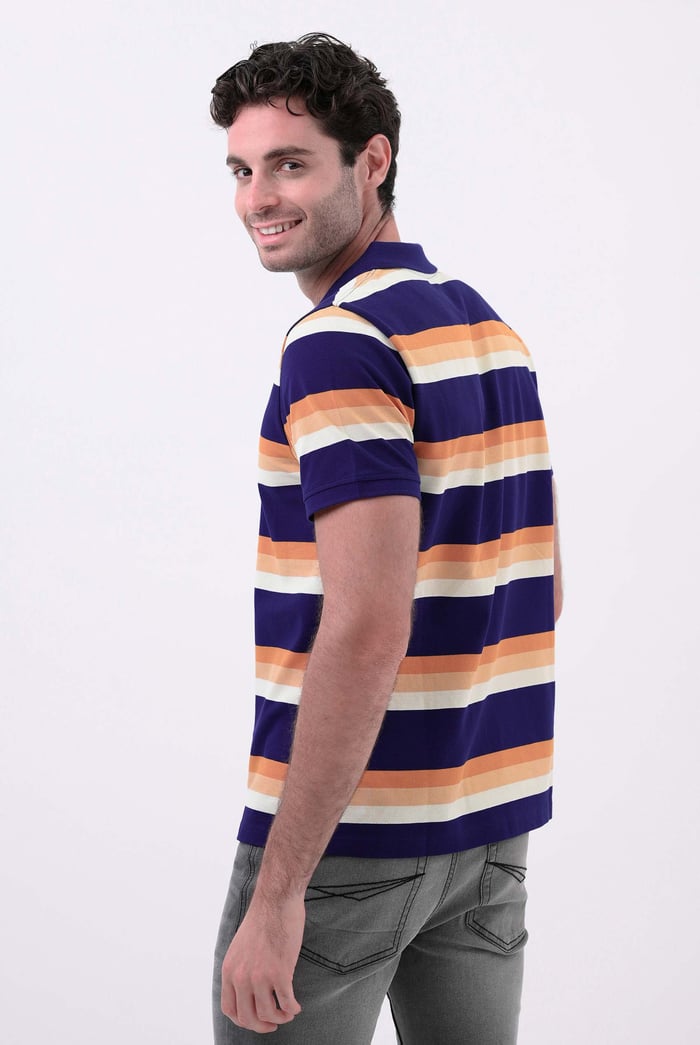 Stripe Pique Polo Shirt